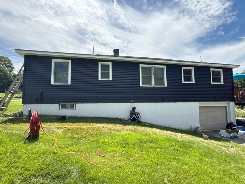 Wood siding damage in New England weather — mold and moisture issues